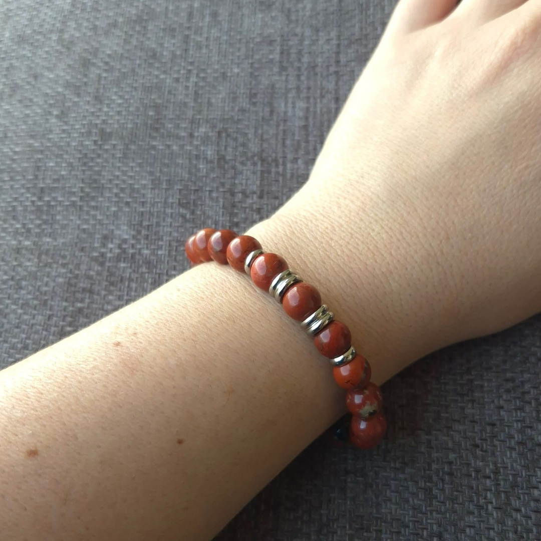 Bracciale in Diaspro Rosso