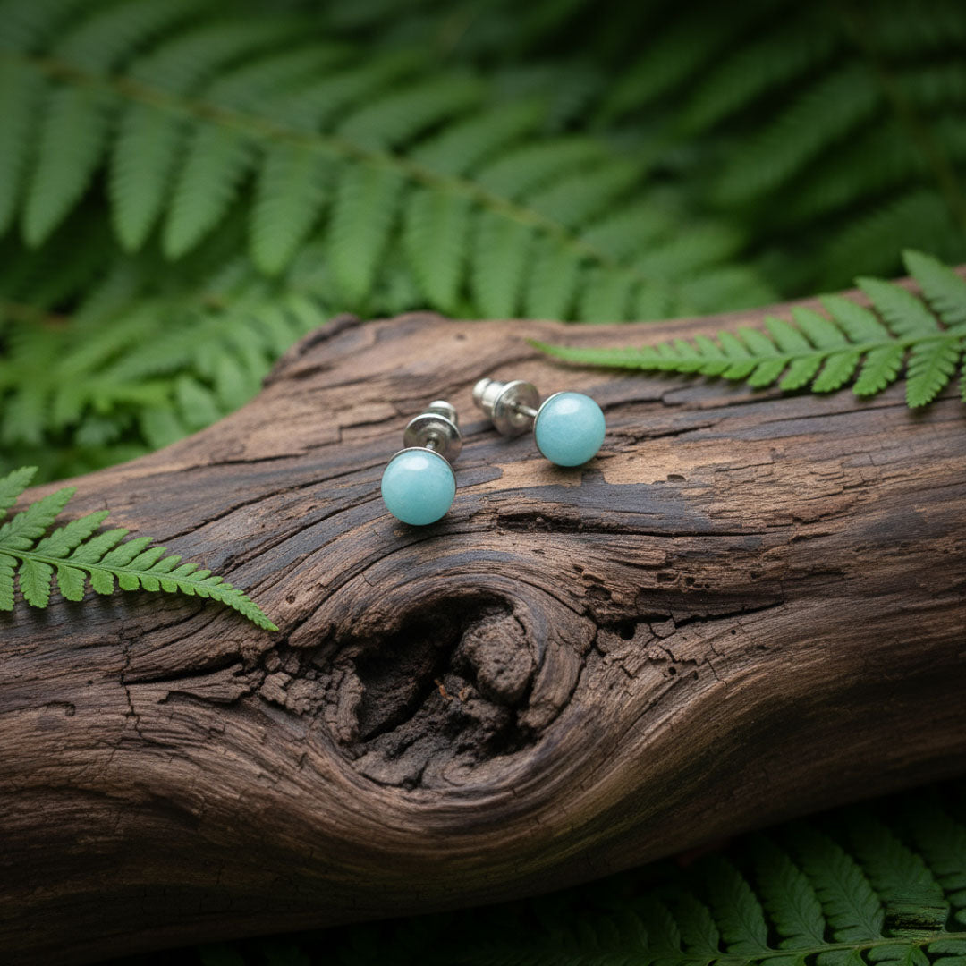 Orecchini a Lobo con pietra naturale