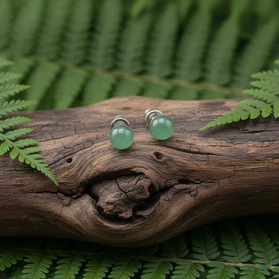 Orecchini a Lobo con pietra naturale