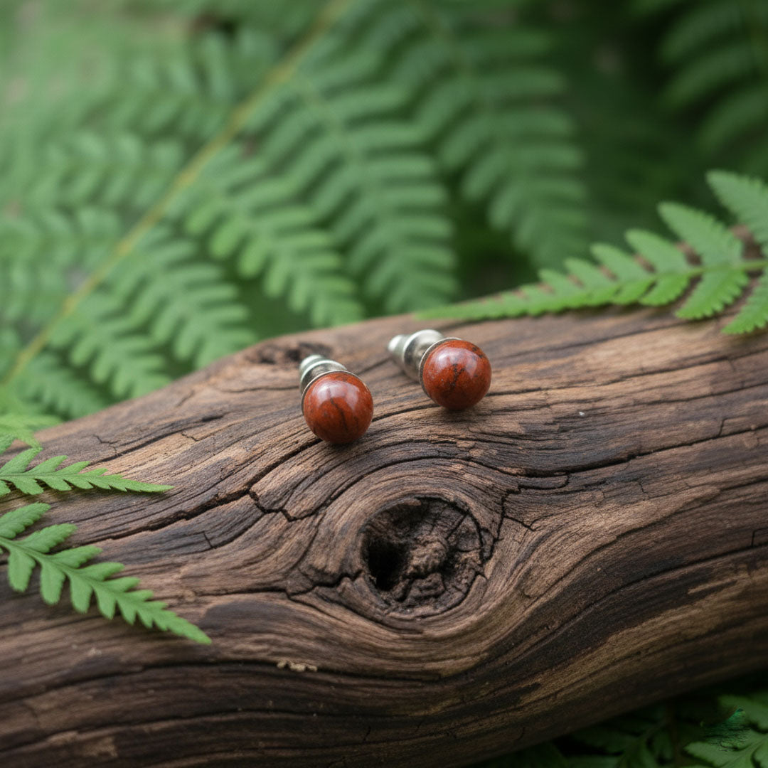 Orecchini a Lobo con pietra naturale
