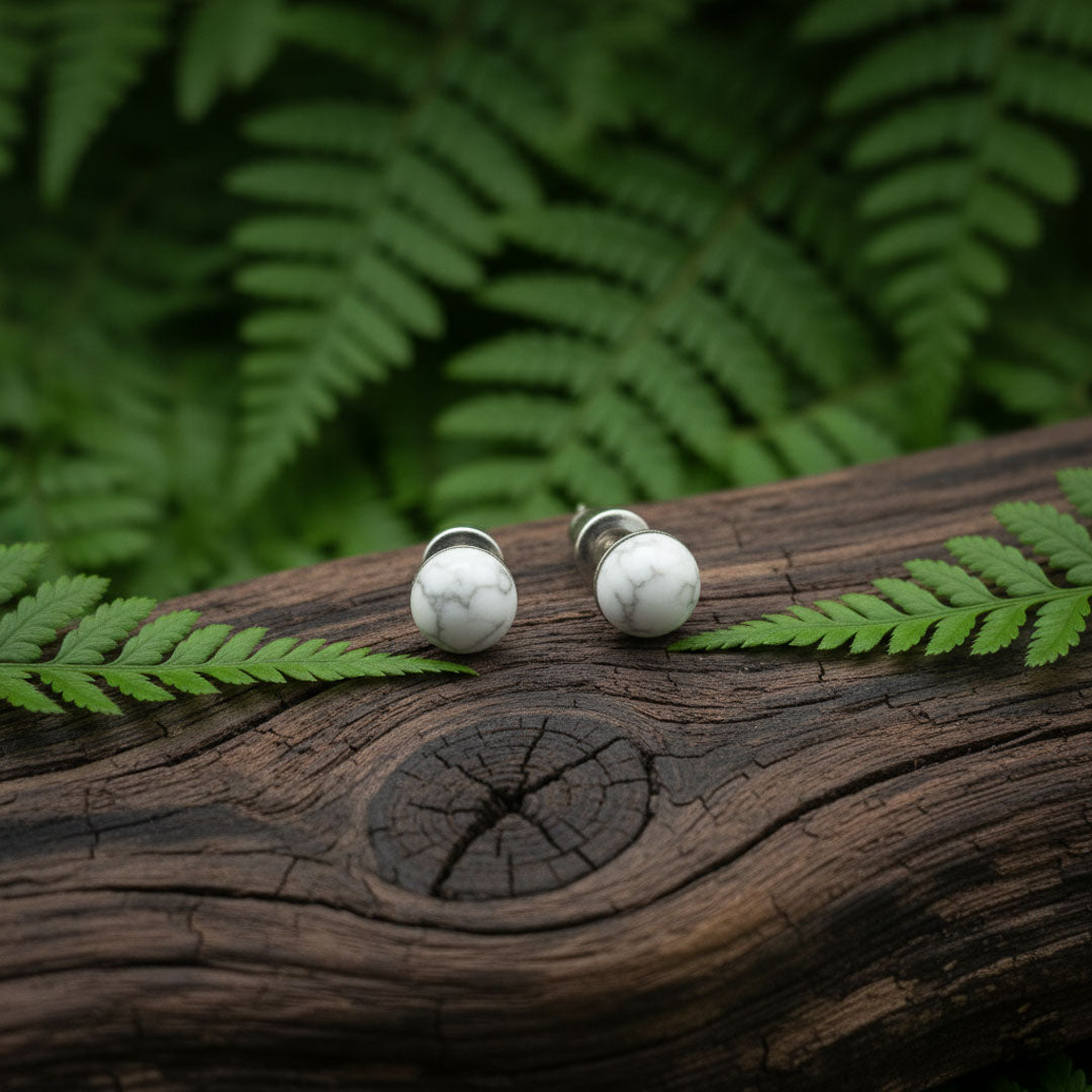 Orecchini a Lobo con pietra naturale