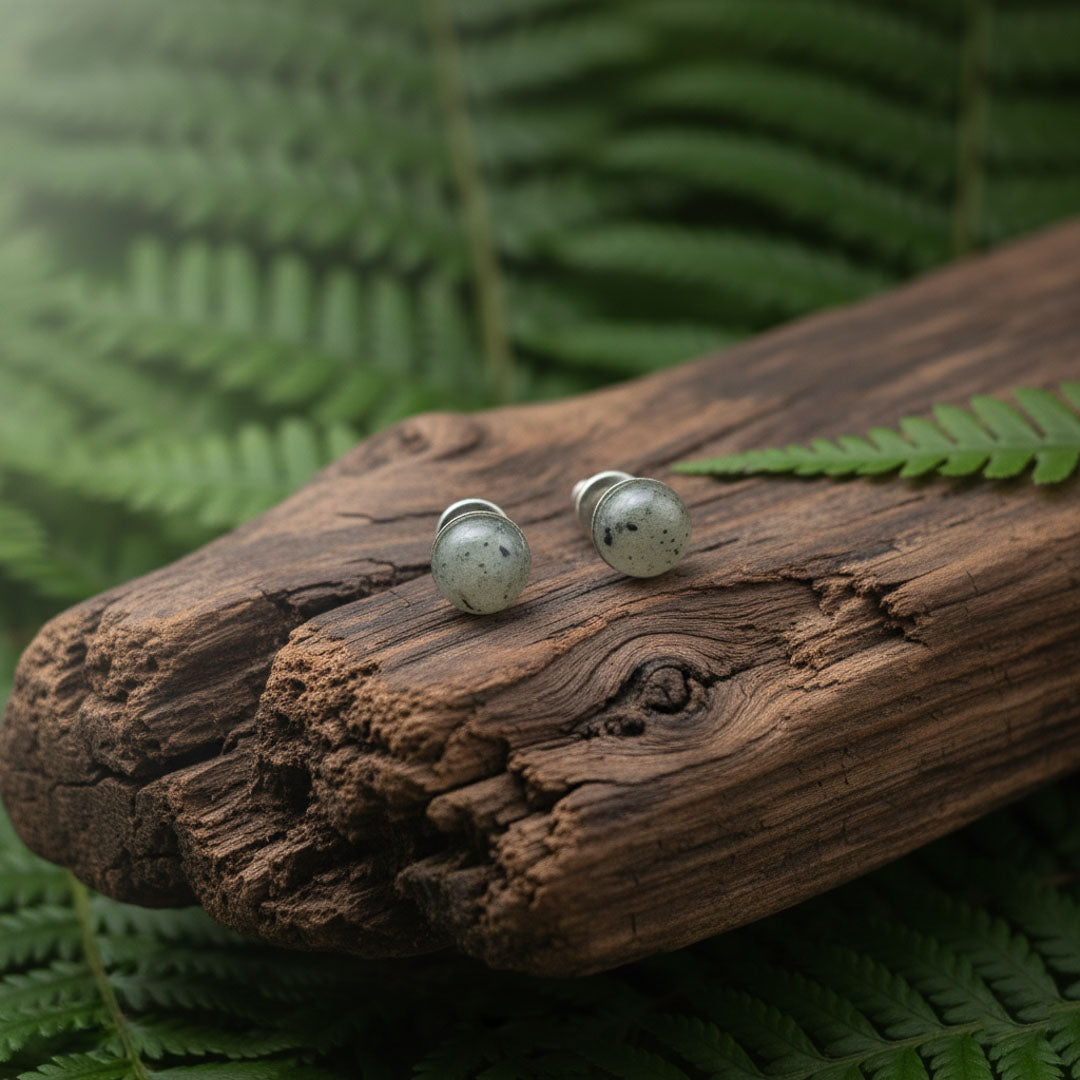 Orecchini a Lobo con pietra naturale