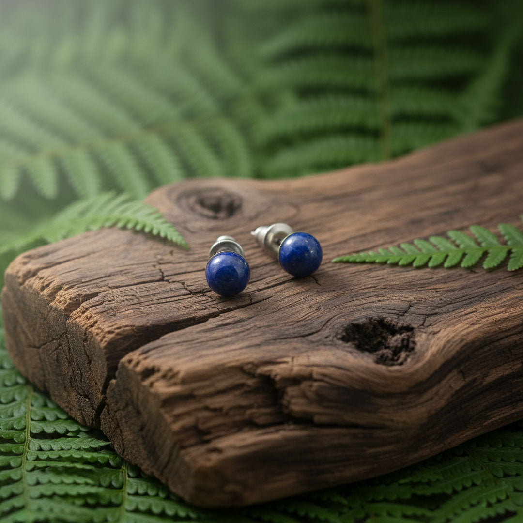 Orecchini a Lobo con pietra naturale