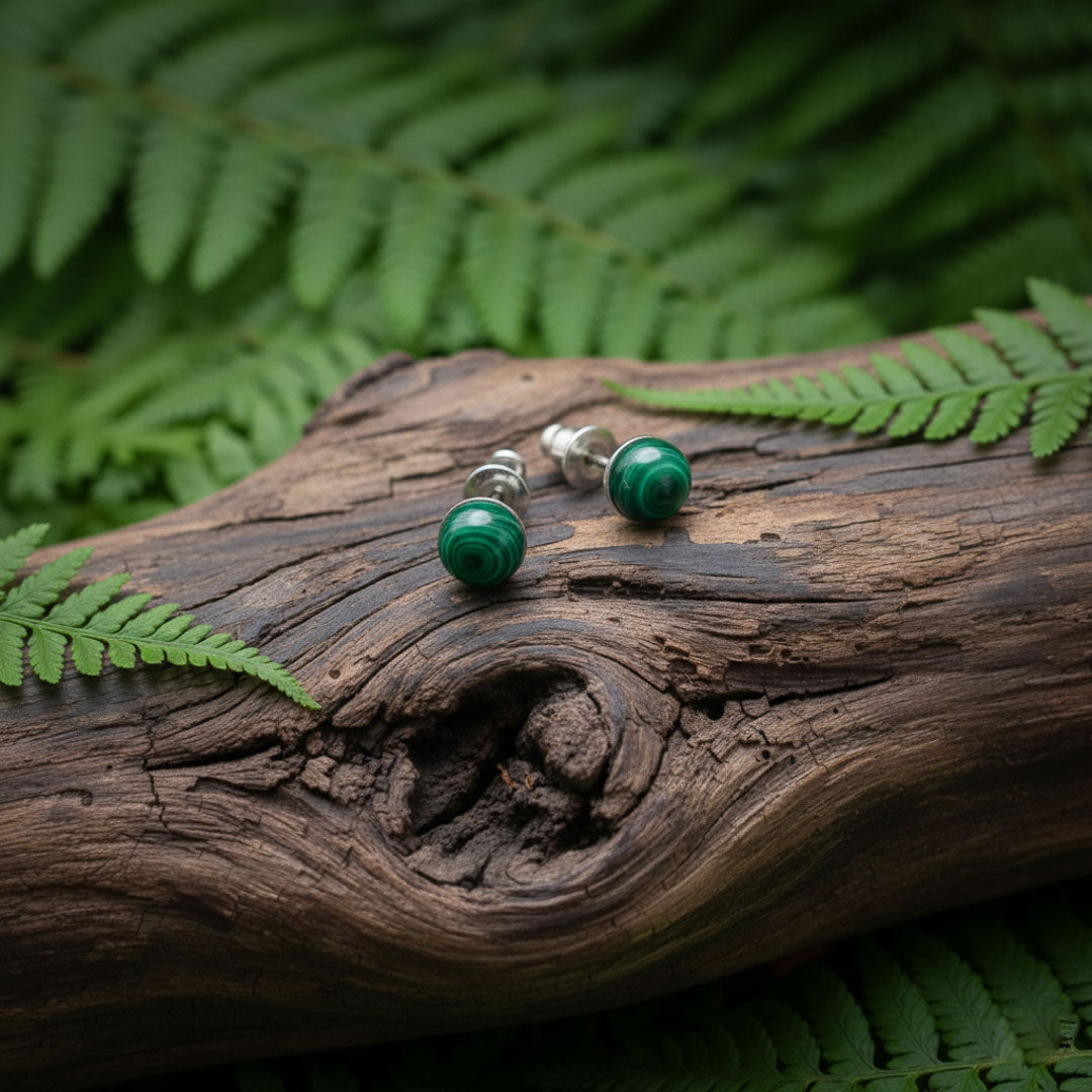 Orecchini a Lobo con pietra naturale