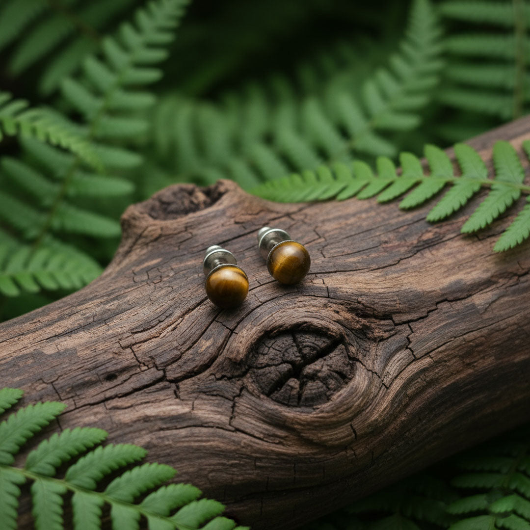 Orecchini a Lobo con pietra naturale