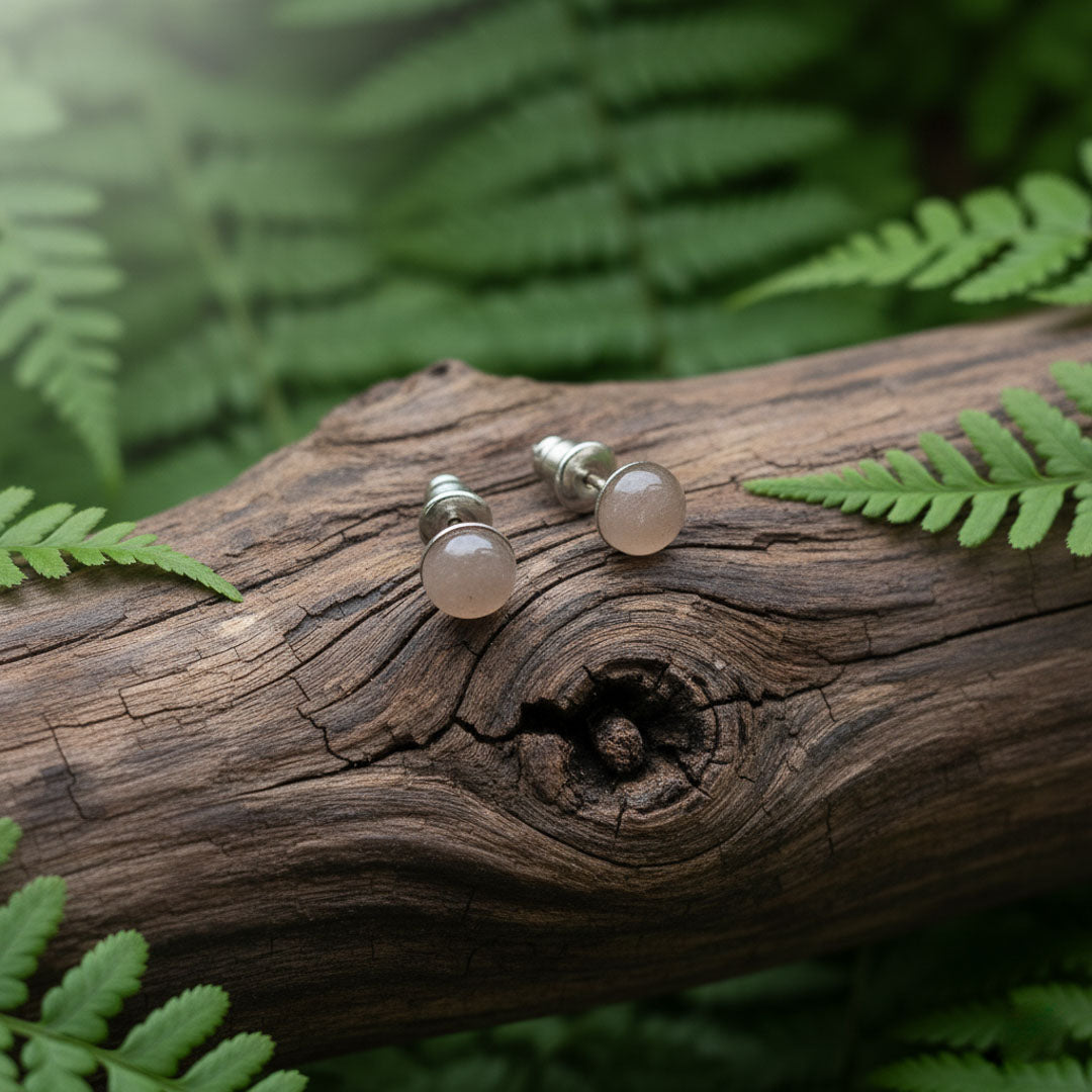 Orecchini a Lobo con pietra naturale