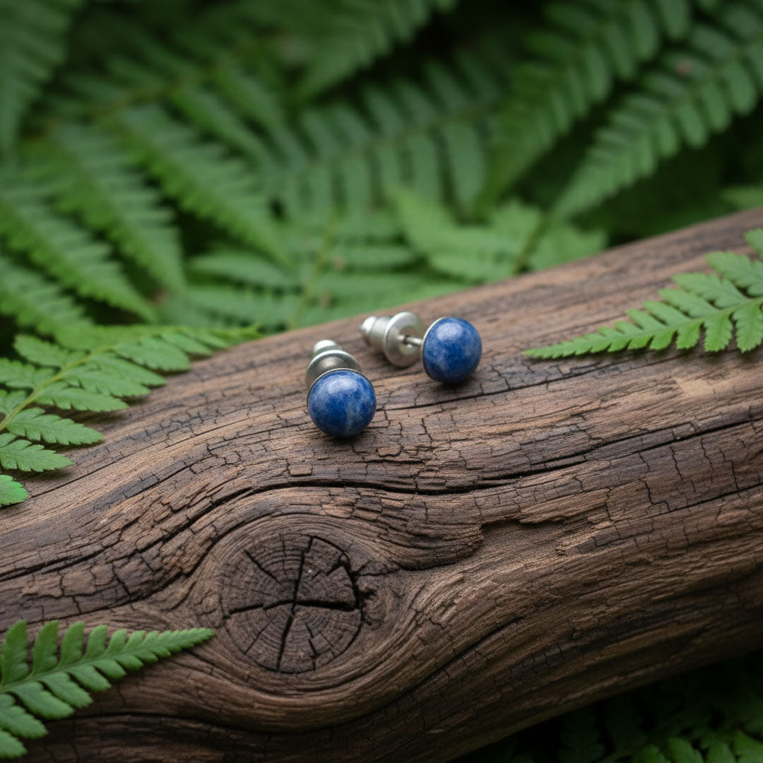 Orecchini a Lobo con pietra naturale