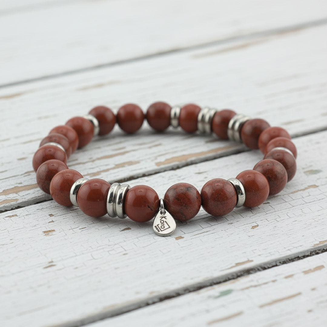 Bracciale in Diaspro Rosso