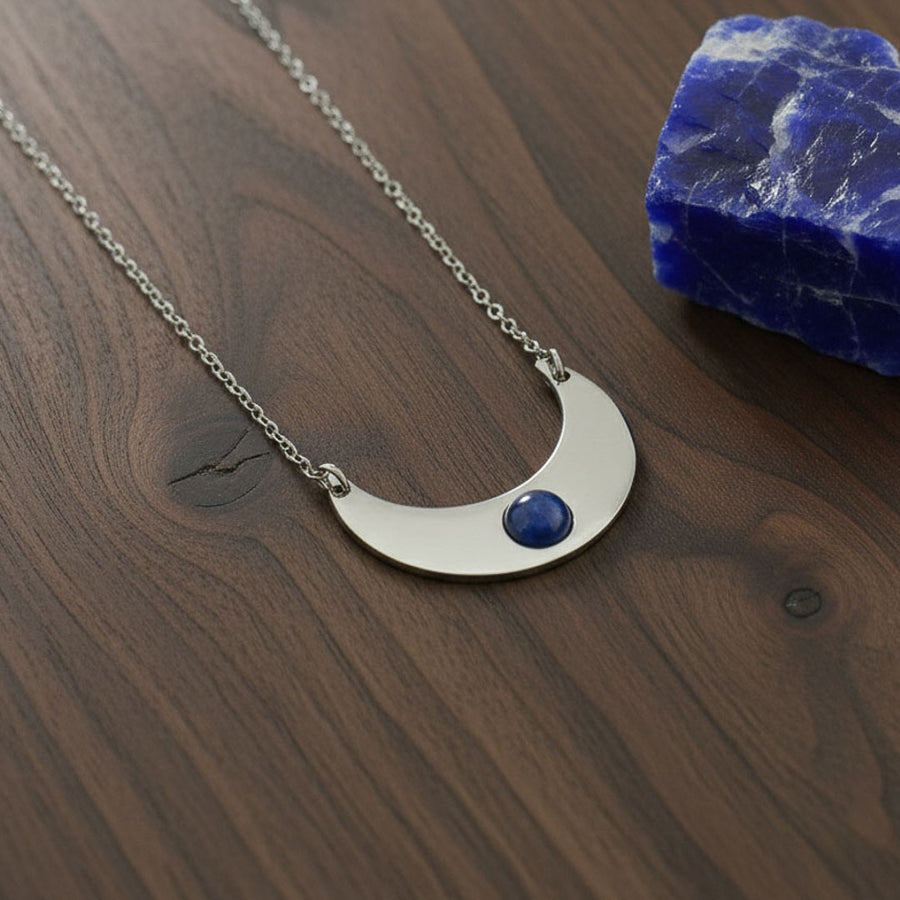 Collana Luna con pietra naturale