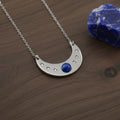 Collana Luna con pietra naturale e zirconia cubica