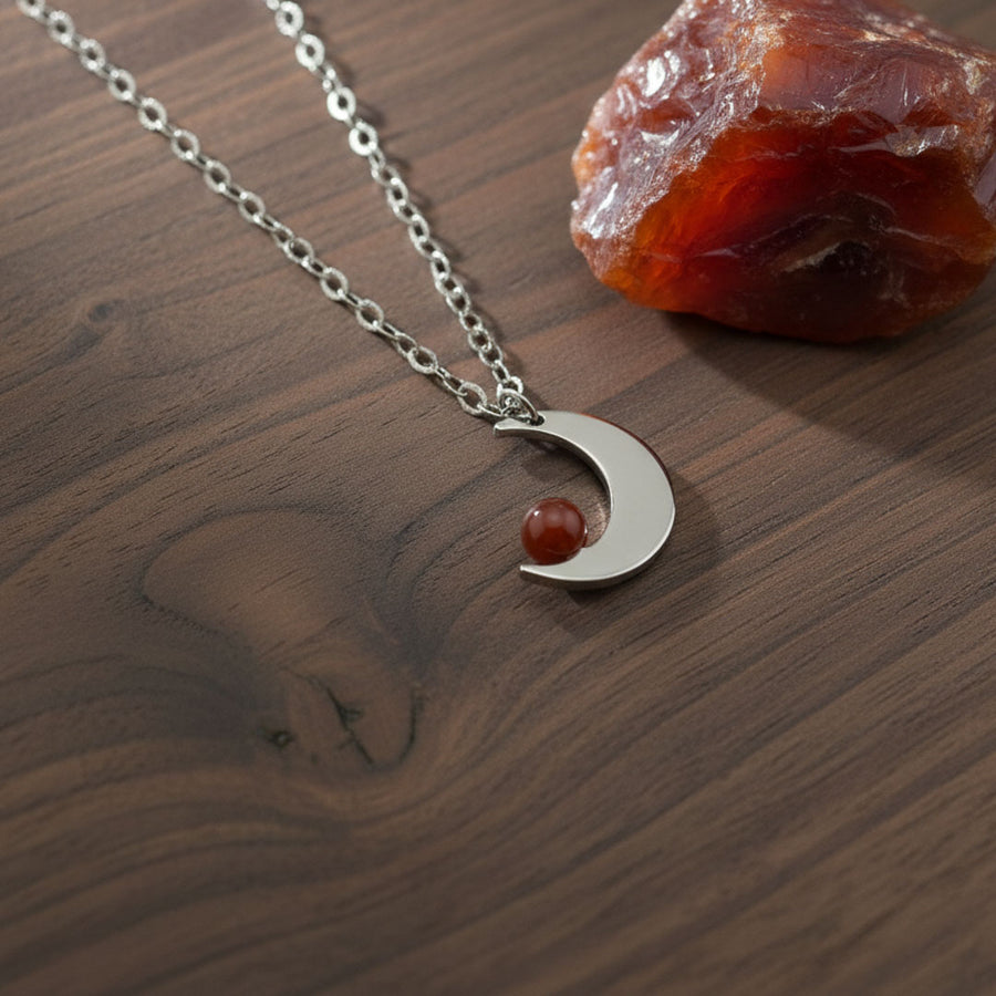 Collana Mini Luna con pietra naturale