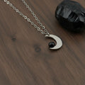 Collana Mini Luna con sfera in pietra naturale