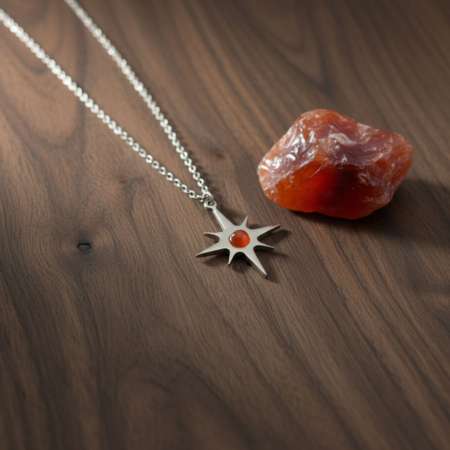 Collana Mini Stella Polare con pietra naturale