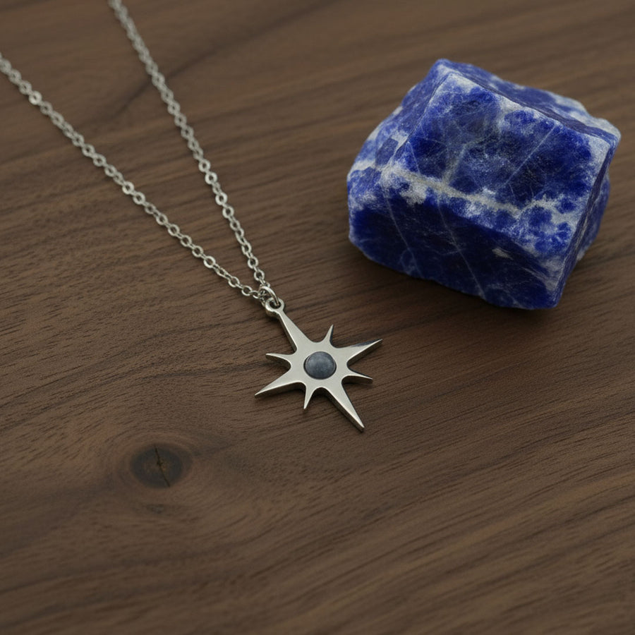 Collana Mini Stella Polare con pietra naturale