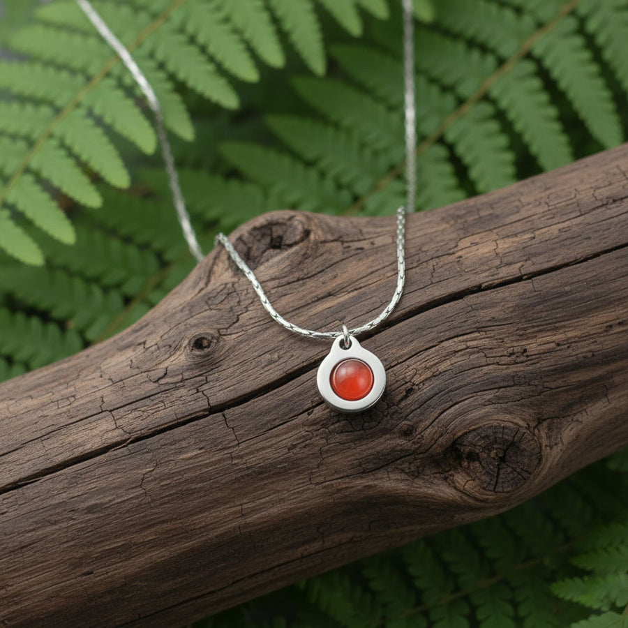 Collana Punto Luce con pietra naturale