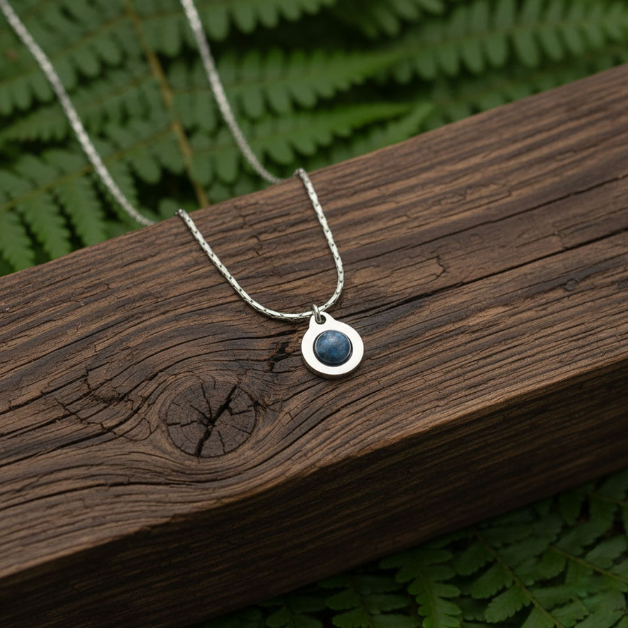 Collana Punto Luce con pietra naturale