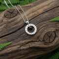 Collana Cerchio con pietra naturale e zirconia cubica