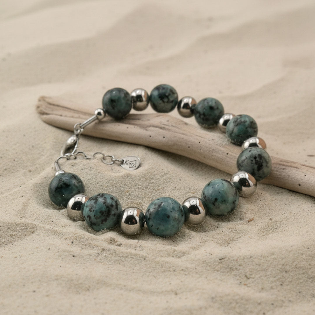 Bracciale eclisse - Diaspro kiwi