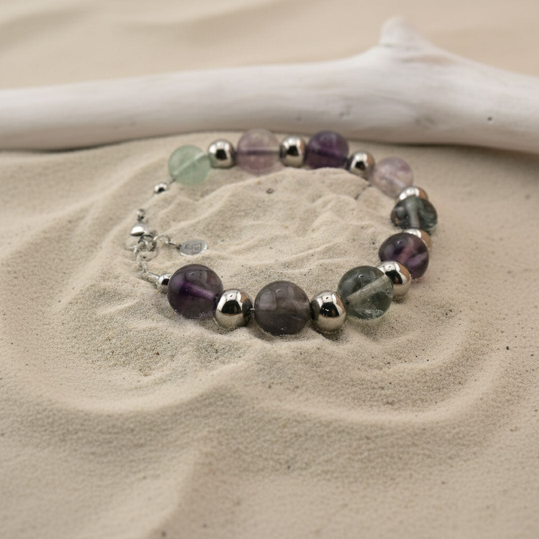 Bracciale eclisse - Fluorite arcobaleno