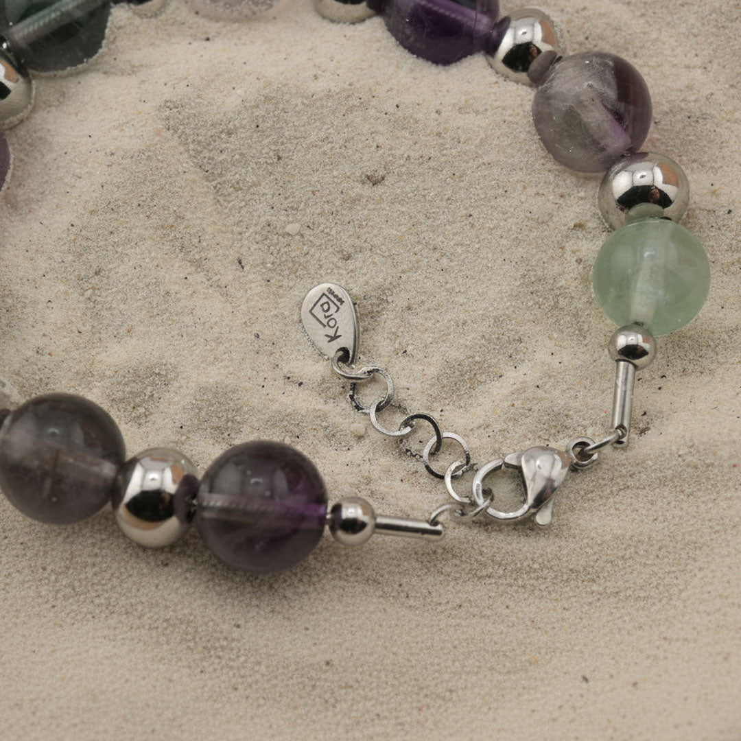 Bracciale eclisse - Fluorite arcobaleno