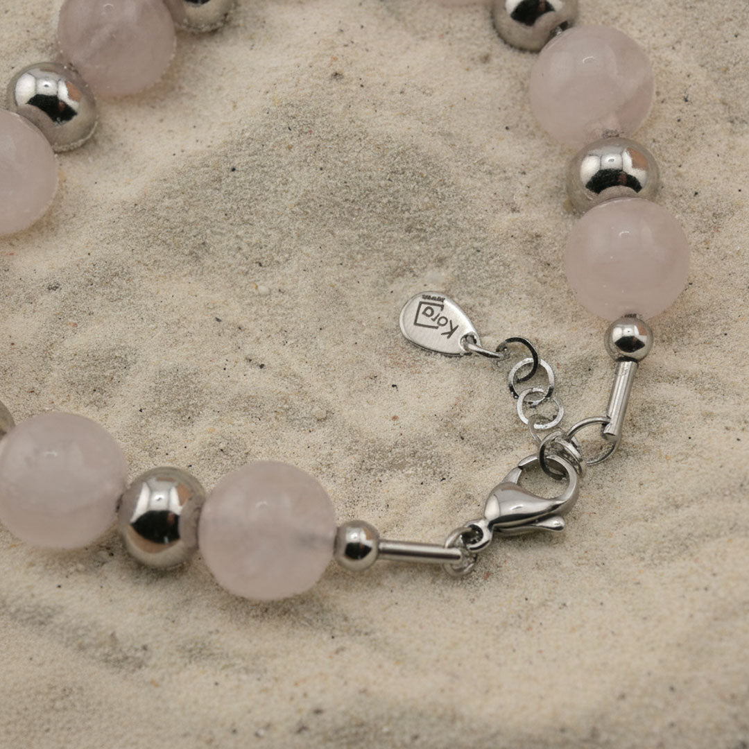 Bracciale eclisse - Quarzo rosa