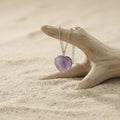 Collana Cuore in Ametista naturale
