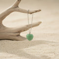 Collana Cuore in Avventurina Verde naturale