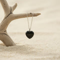 Collana Cuore in Ossidiana Nera naturale