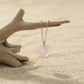 Collana Cuore in Quarzo Rosa naturale