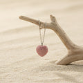 Collana Cuore in Rodonite naturale