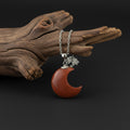 Collana Luna in Diaspro Rosso naturale