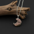 Collana Luna in Rodonite naturale