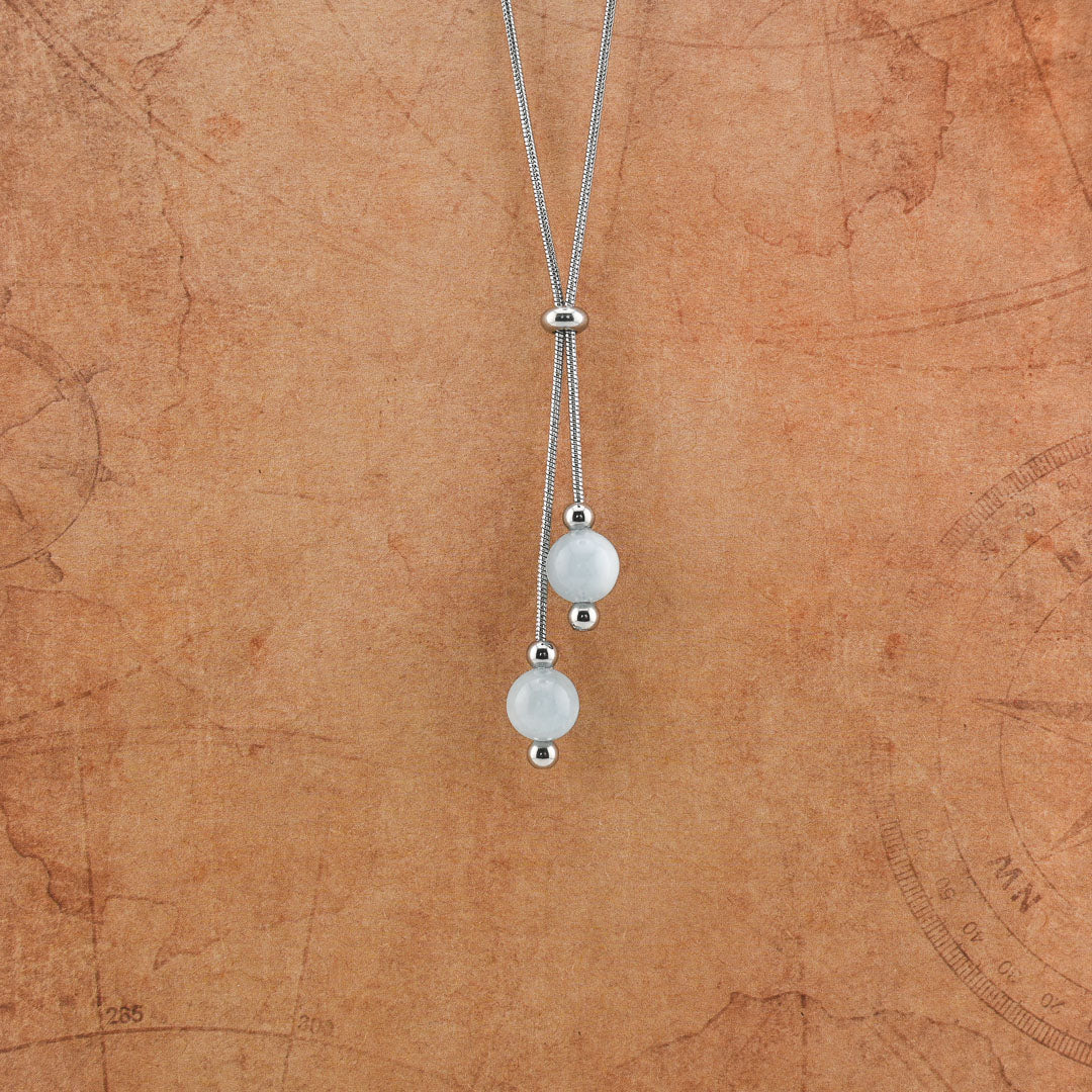 Doppia perla in pietra naturale