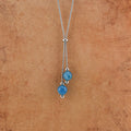 Collana con doppia sfera in pietra naturale