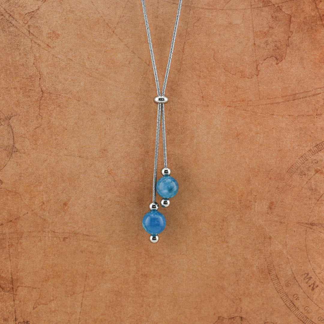 Doppia perla in pietra naturale