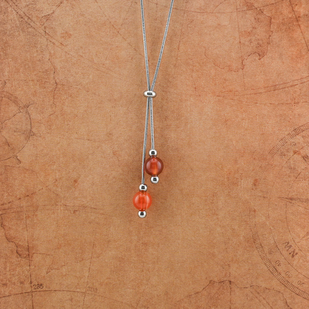 Doppia perla in pietra naturale