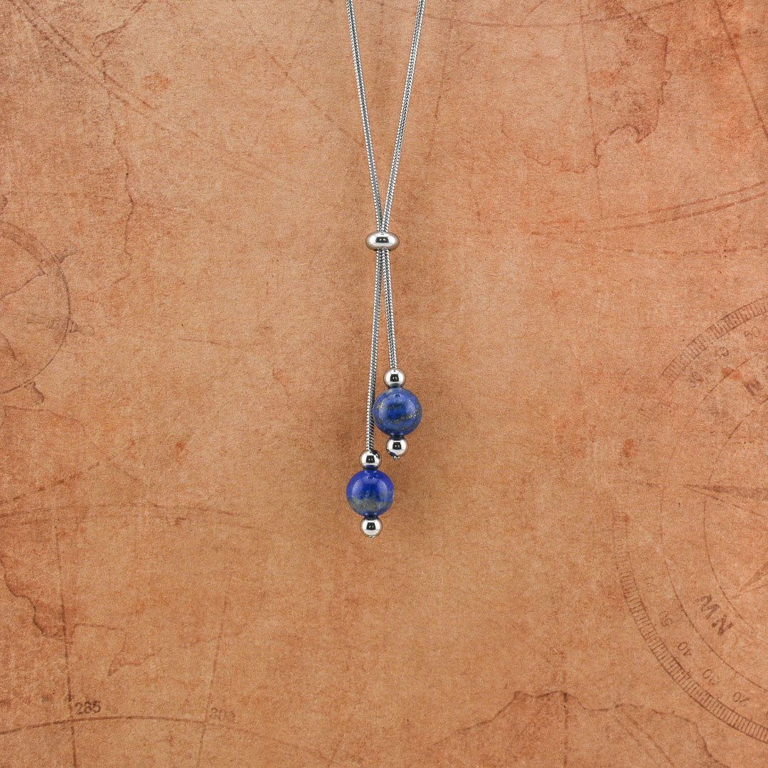 Doppia perla in pietra naturale