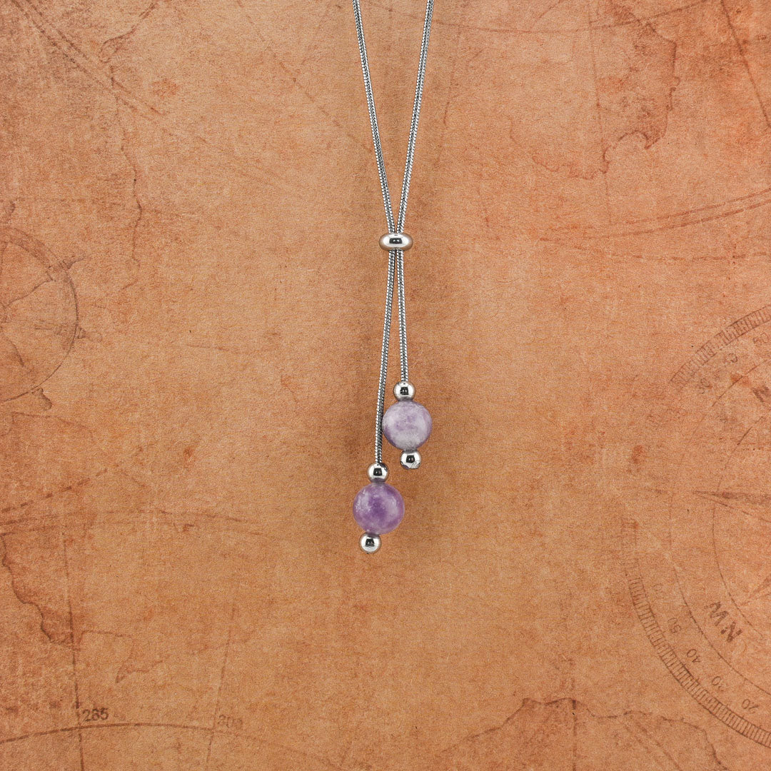 Doppia perla in pietra naturale