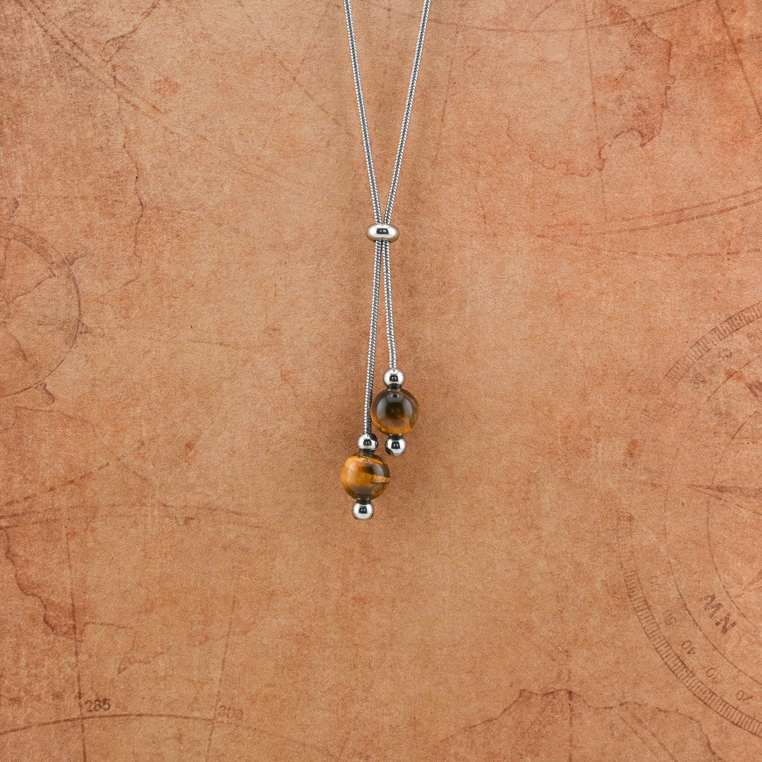 Doppia perla in pietra naturale