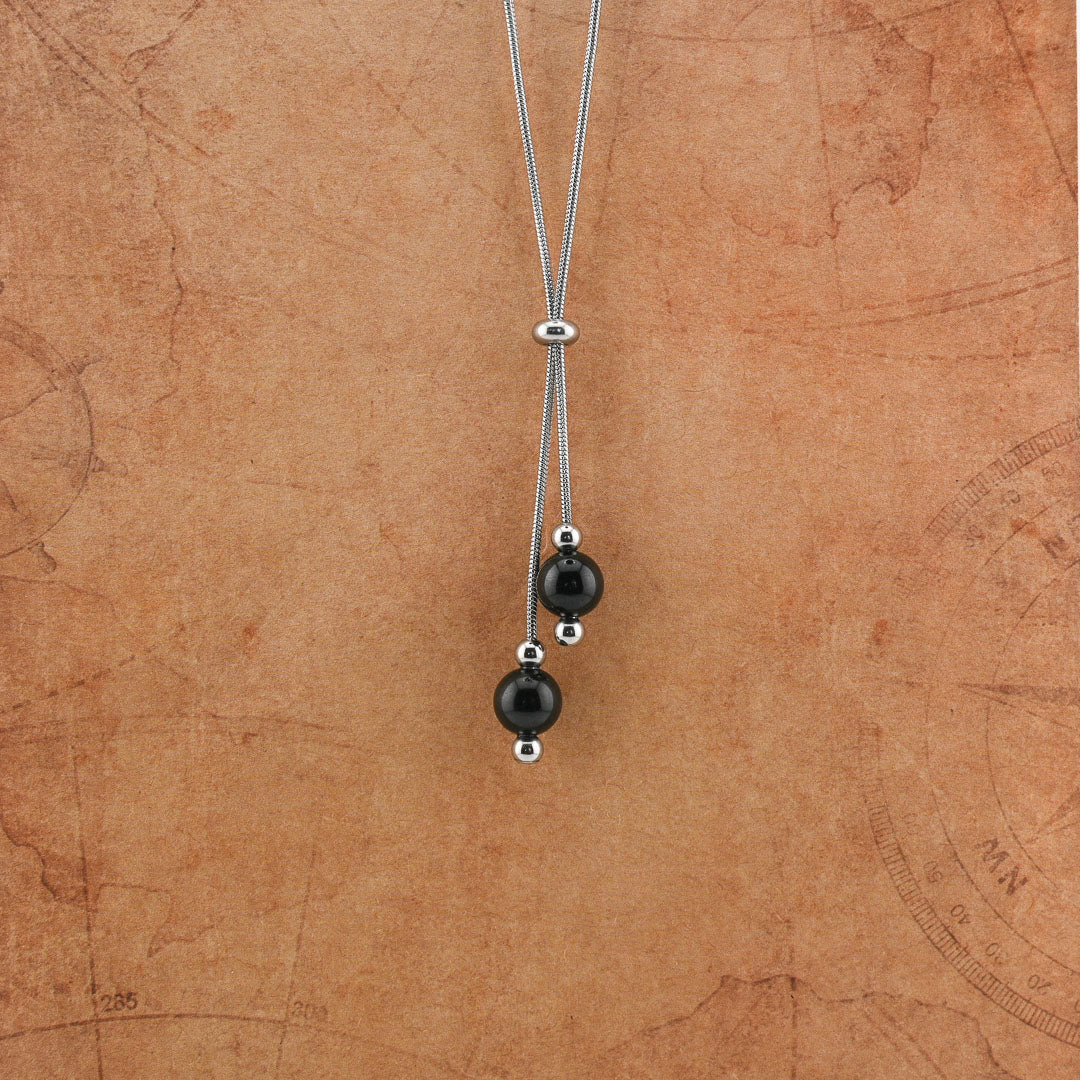 Doppia perla in pietra naturale