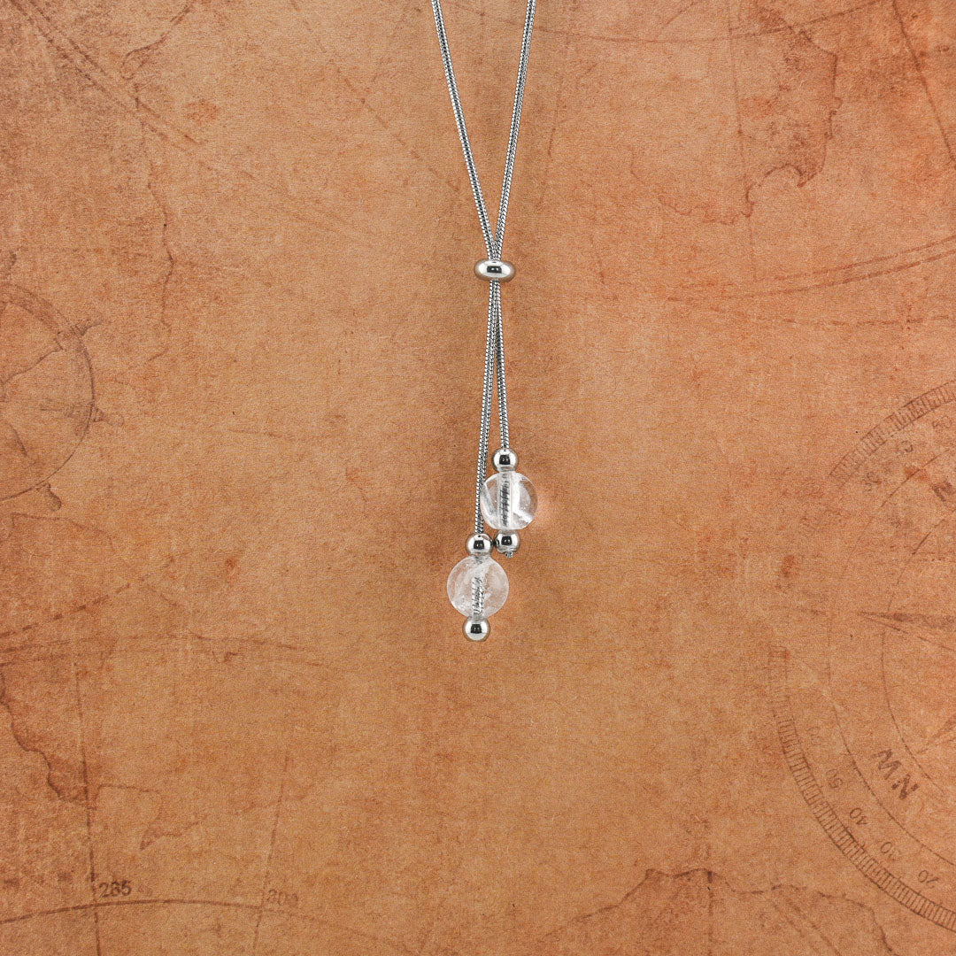 Doppia perla in pietra naturale