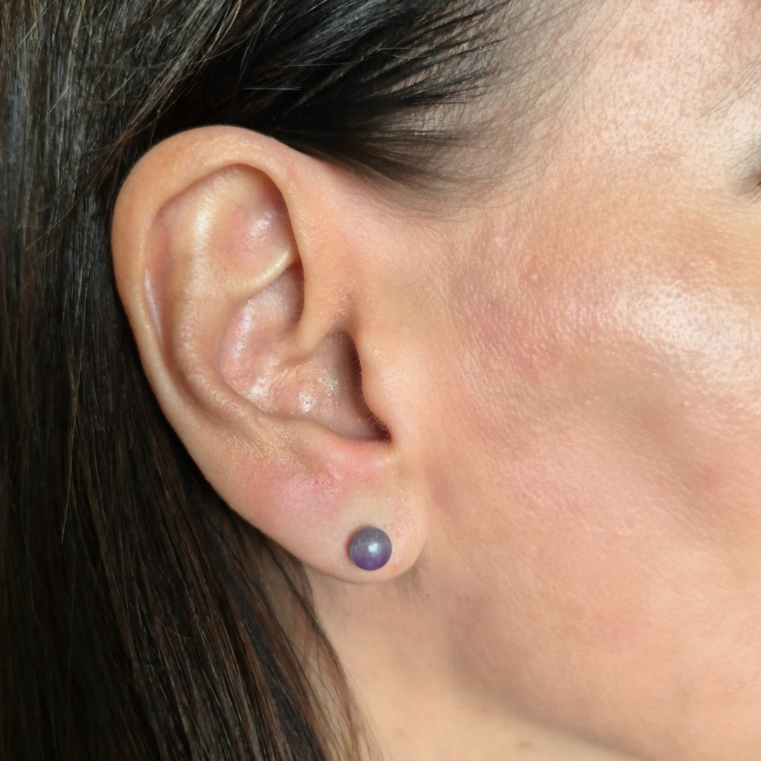 Orecchini a Lobo con pietra naturale