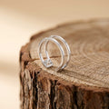 Anello a doppia fascia in acciaio