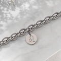 Bracciale Zodiaco Leone personalizzabile in acciaio