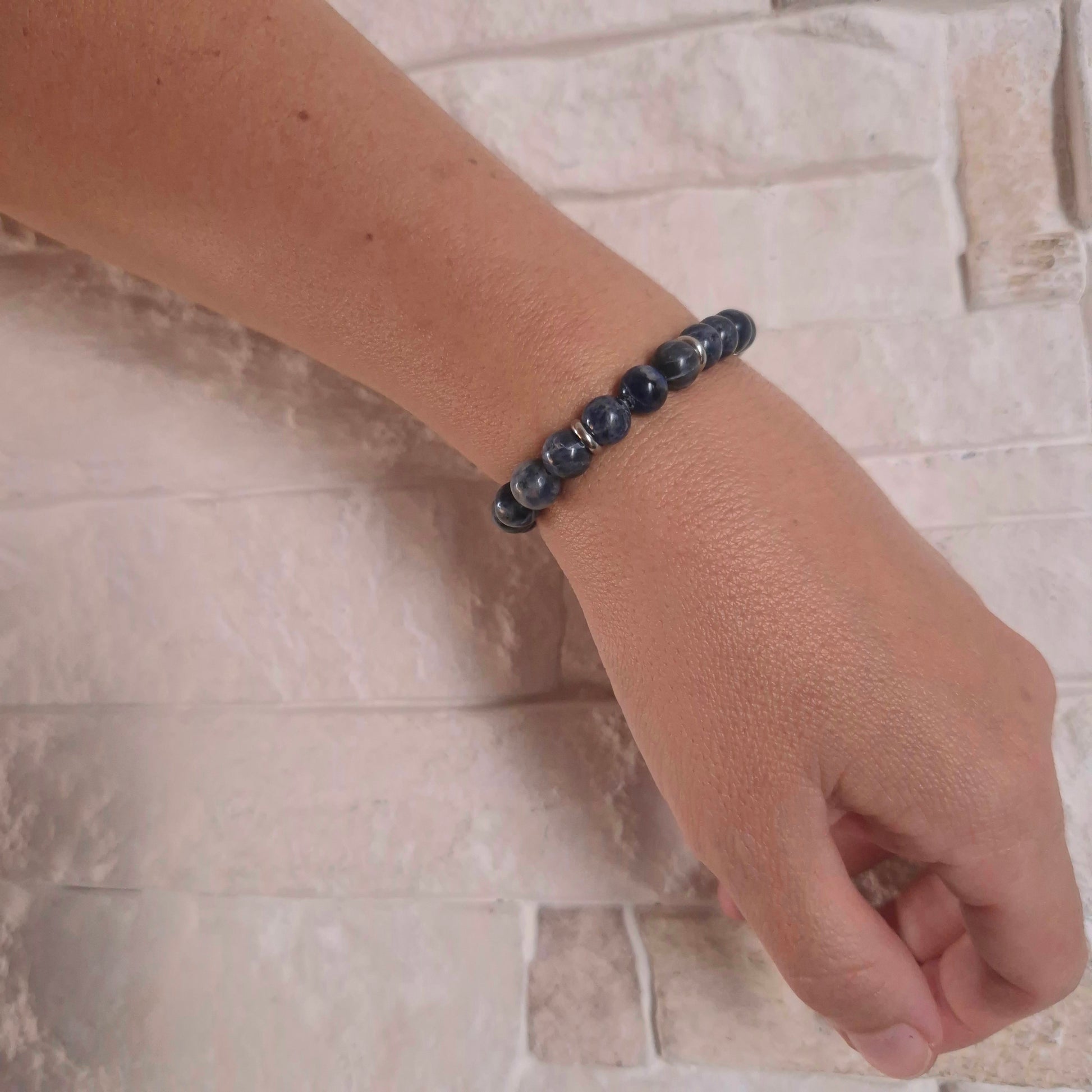 Lotus Flower &amp; Sodalite Bracelet