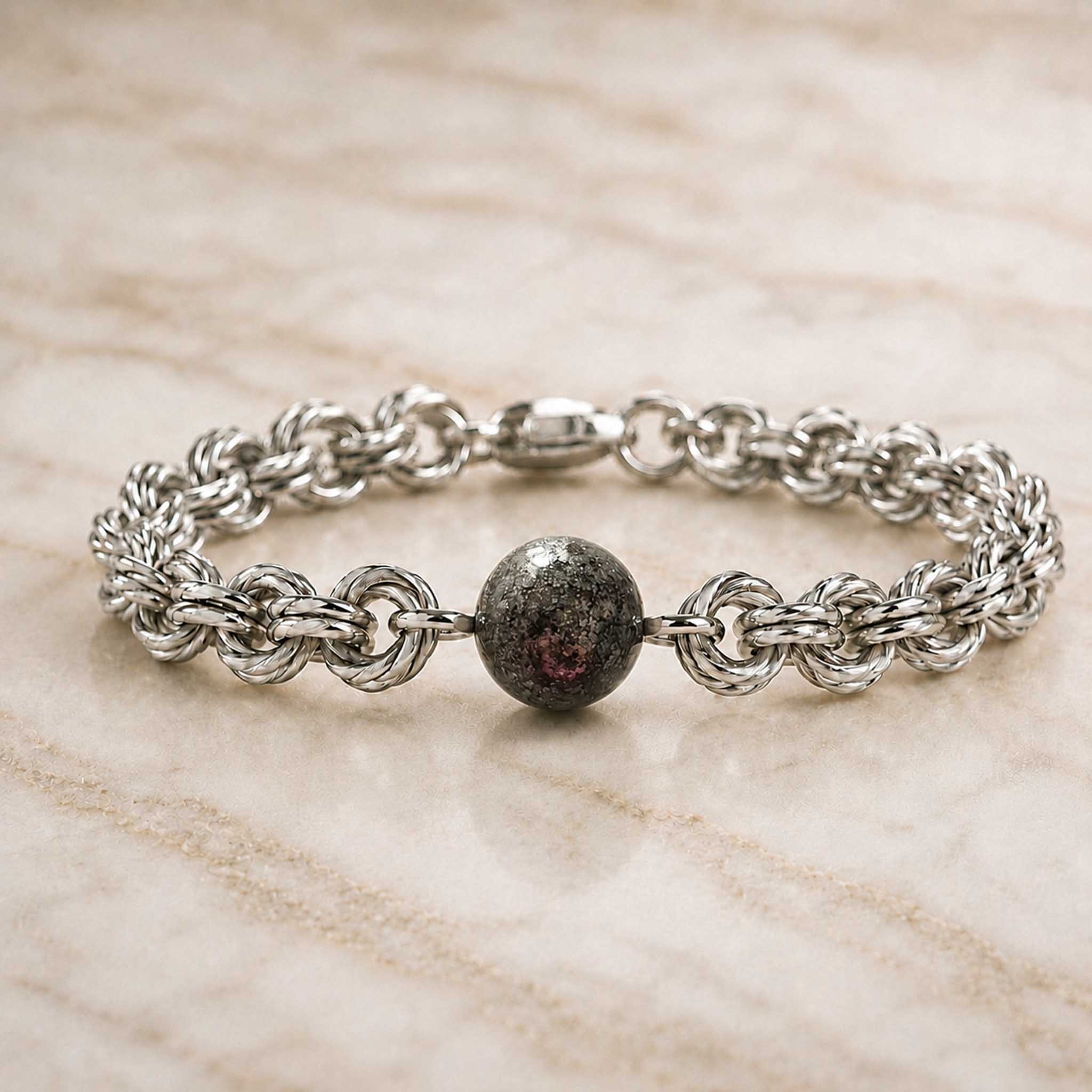 Bracciale con sfera in Pirite