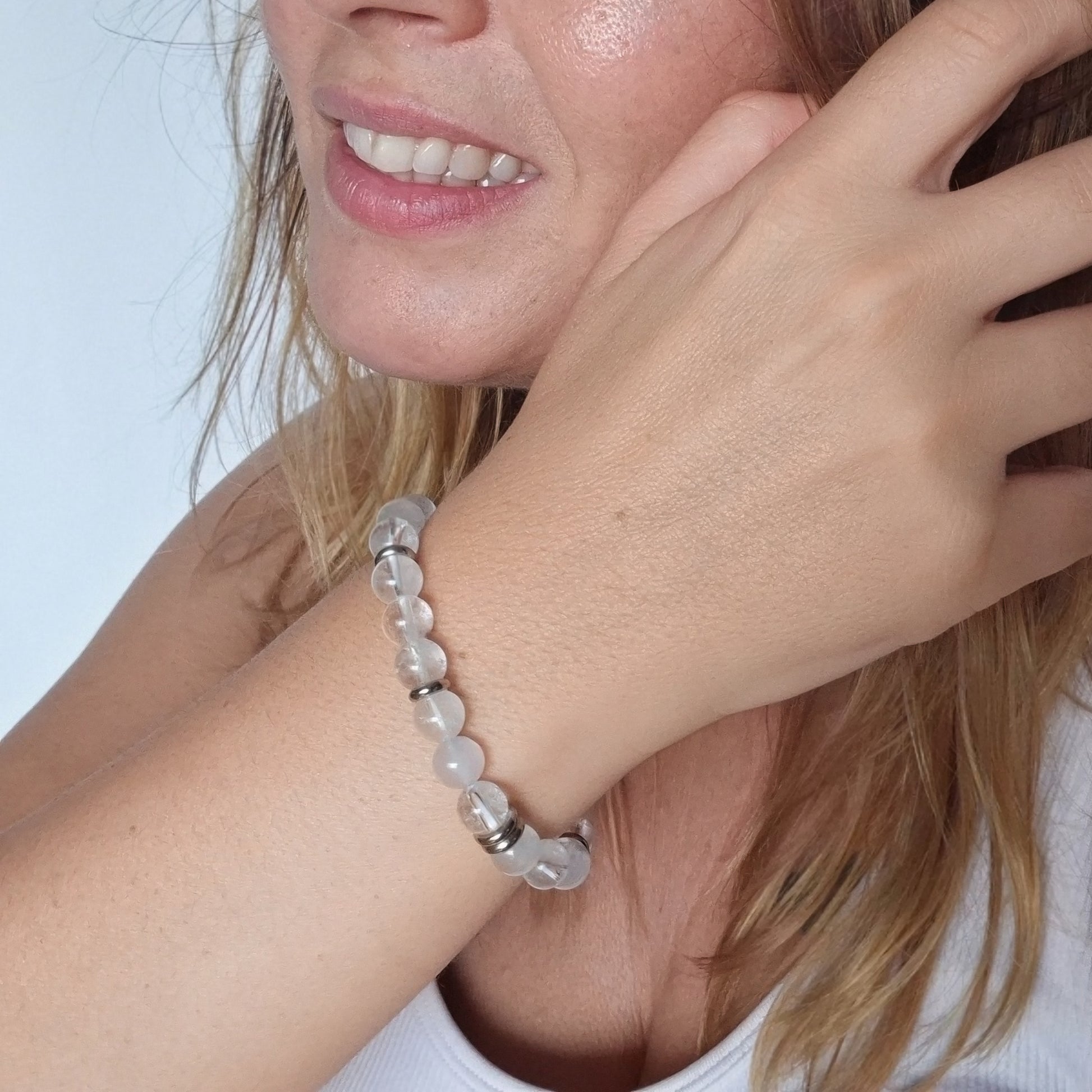 Bracciale in Cristallo di Rocca o Quarzo ialino