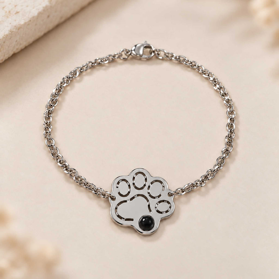 Bracciale Zampa con pietra naturale