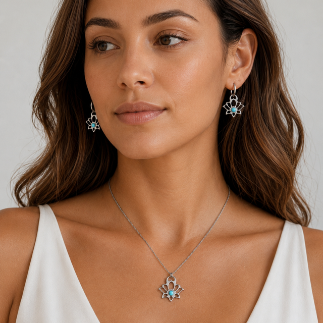 Collana Mini Loto con Orecchini Loto