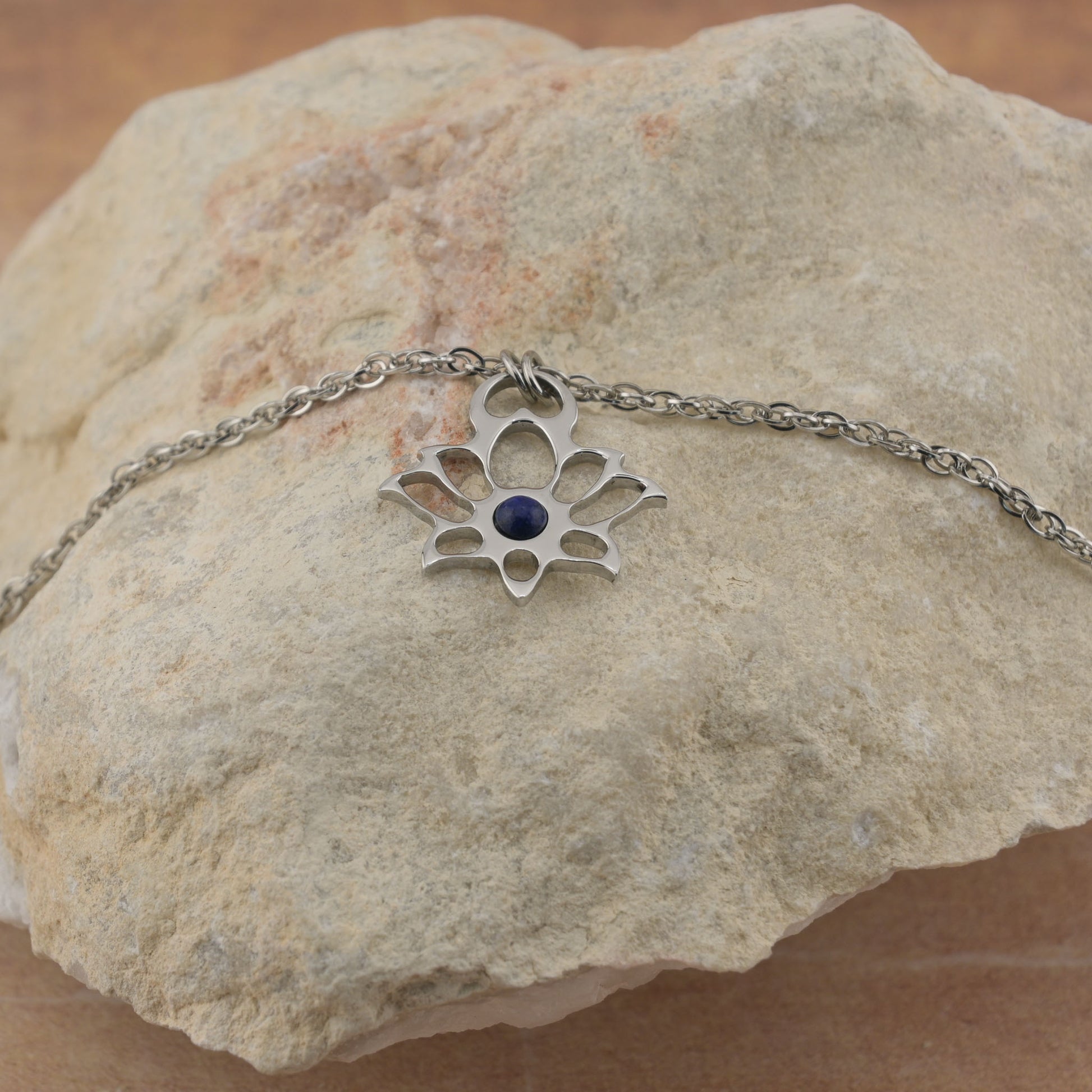 Anklet with modern lotus